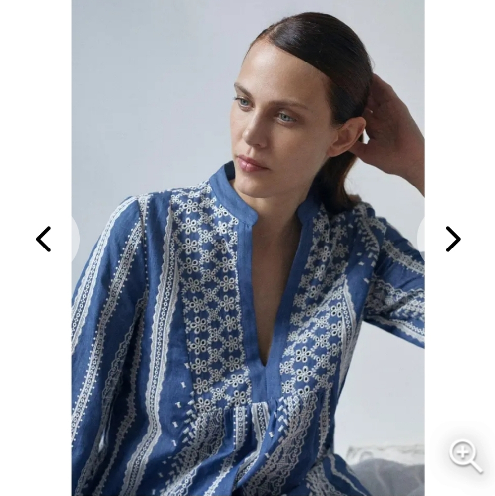 Zara Blue and White Mini Dress